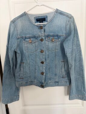Marc Jacobs Light Blue Collarless Denim Jacket